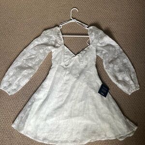 Lulu's White Floral Mini Dress